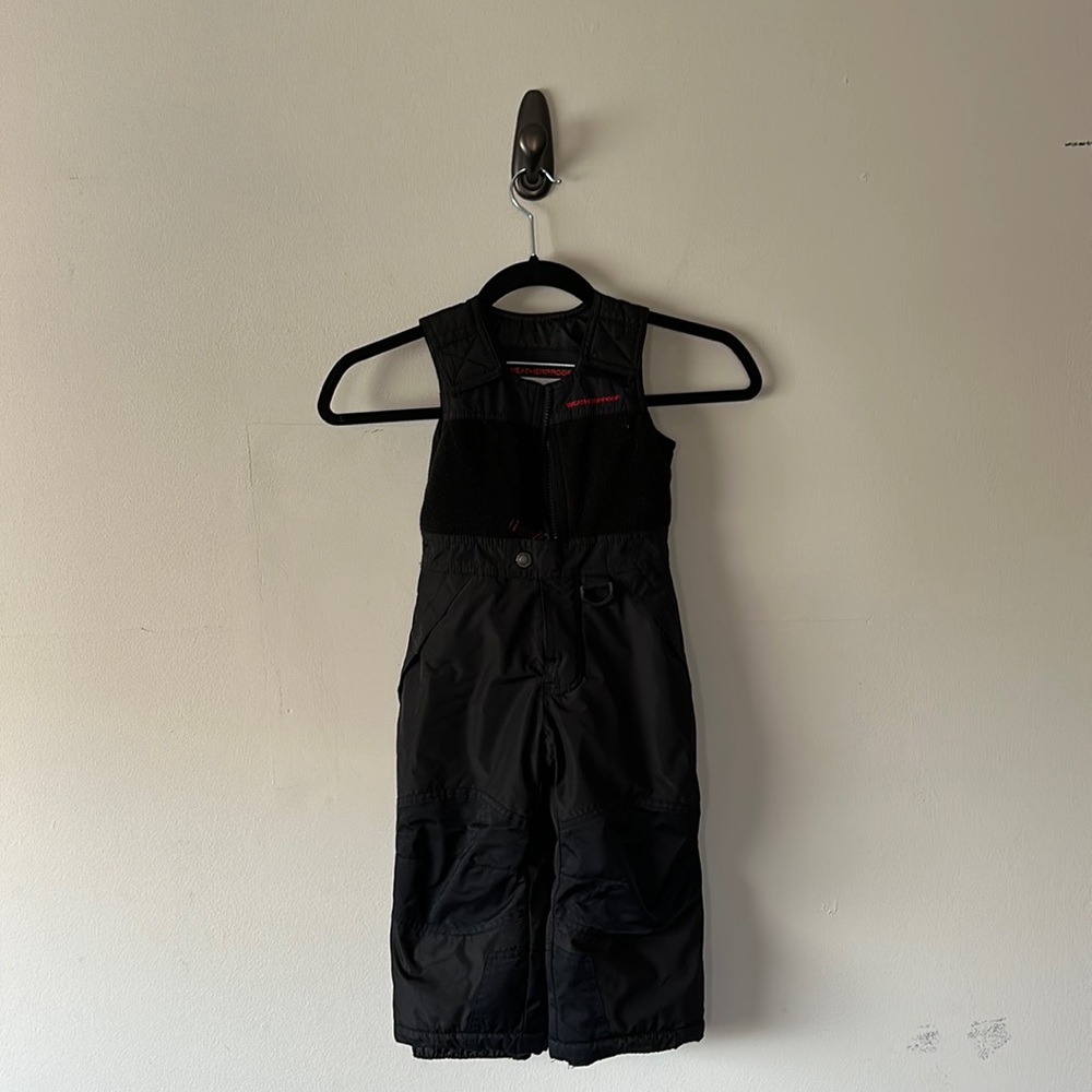 2T Black Weatherproof Snow Suit for Toddler